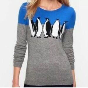 Talbots penguin Winter Holiday sweater wool blend size XL